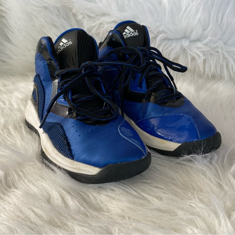 Adidas Shoes Boys Size 3‎ Boys Blue-Black Lace Up Sneakers Ortholite